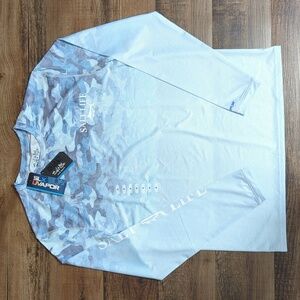 Salt Life SLX UVAPOR Long Sleeve Shirt Size Medium in Baby Blue Camo NWT